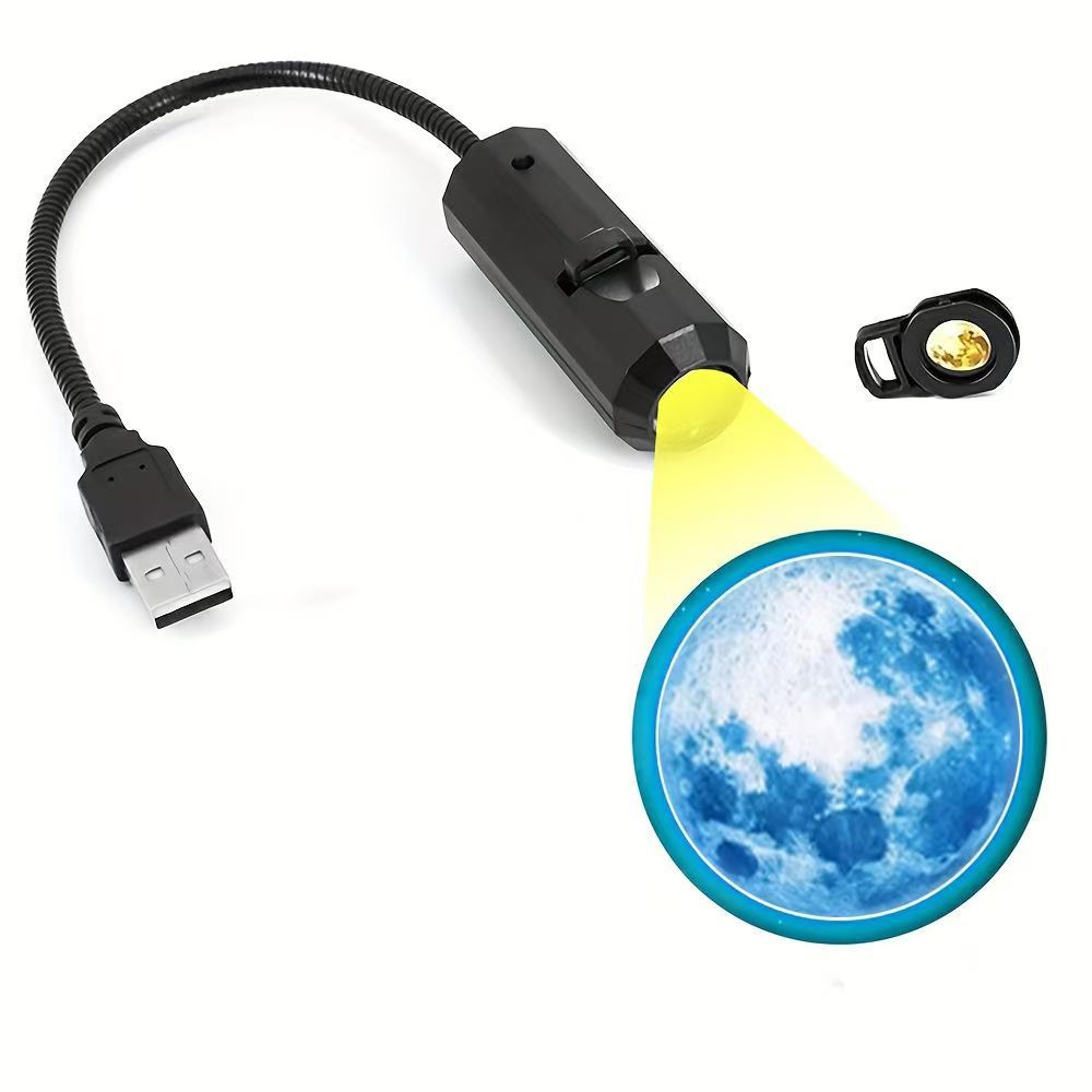 Lámpara de Proyección USB de Luna con Atmósfera Creativa