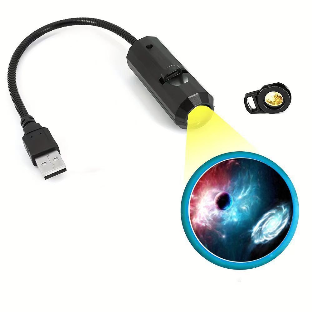 Lámpara de Proyección USB de Luna con Atmósfera Creativa