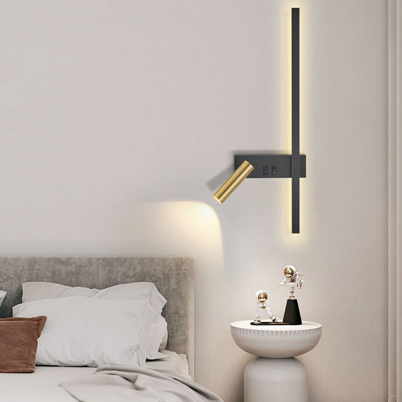 Sala de Estar Sofá Pared de Fondo Decorativa Lámpara de Noche de Dormitorio Creativa de Lujo Ligero