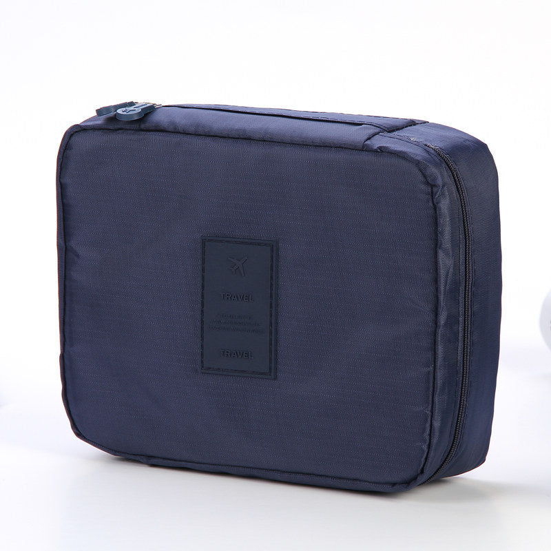 Bolsa de cosméticos portátil Divisor impermeable Bolsillos de rejilla múltiple Bolsas de aseo Bolsos de viaje para mujer Estuche de maquillaje