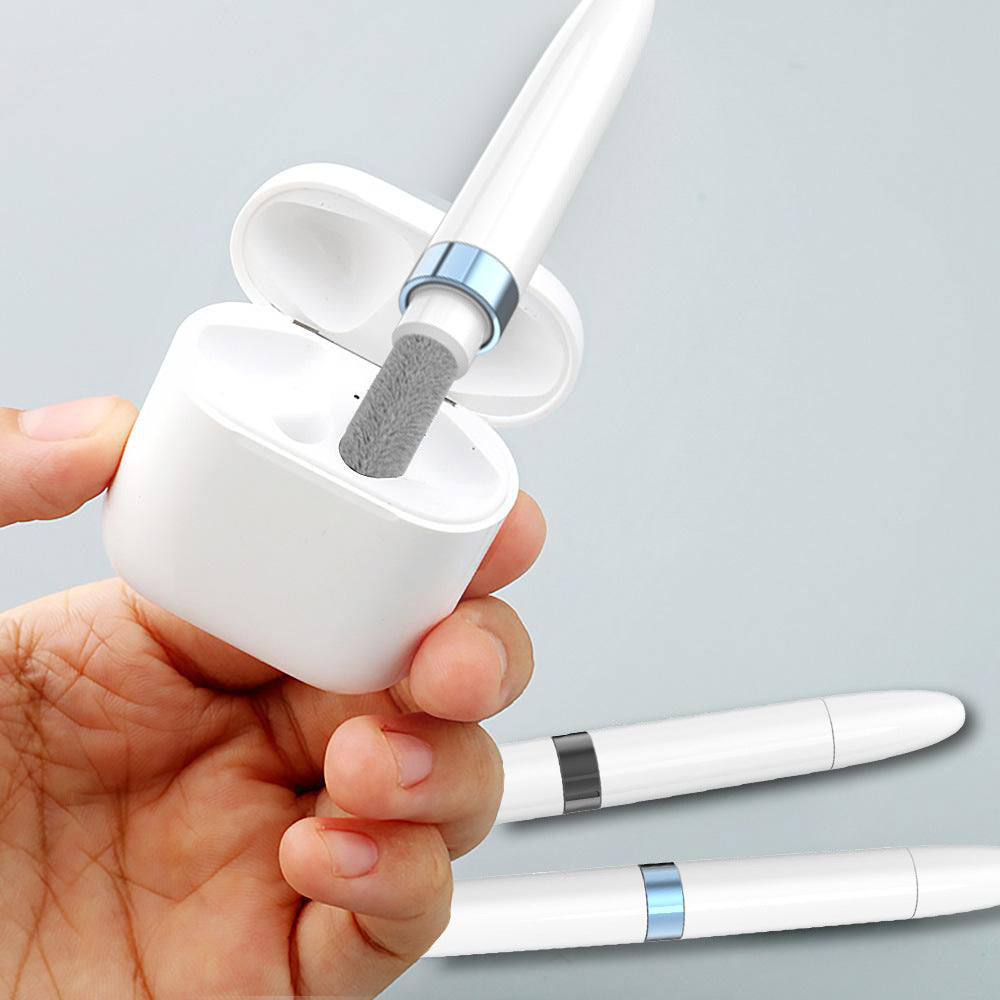 Bolígrafo de limpieza para auriculares, tapones para los oídos, audífonos, teclado de ordenador y móvil, kit de cepillos de limpieza