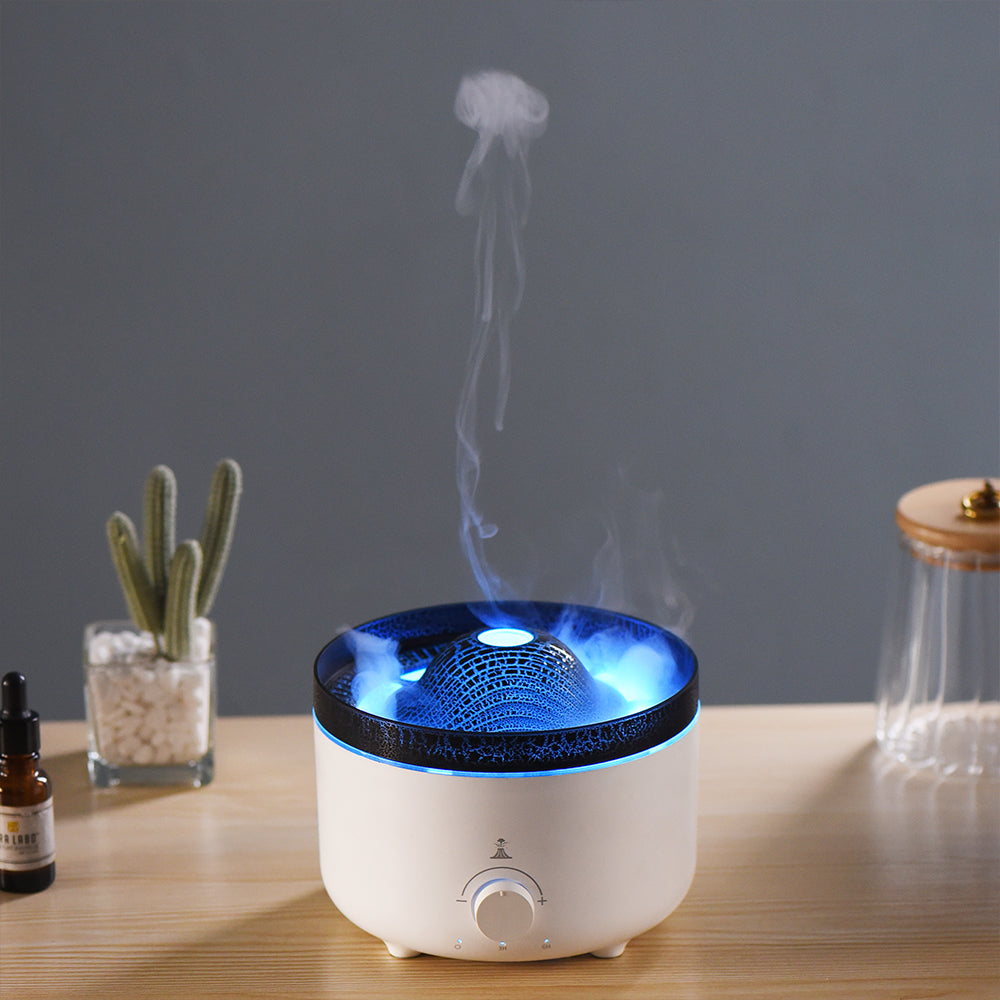 Humidificador Silencioso de Llama Simulada Pequeña de Volcán Humidificador de Llama Difusor de Volcán Decoraciones para el Hogar