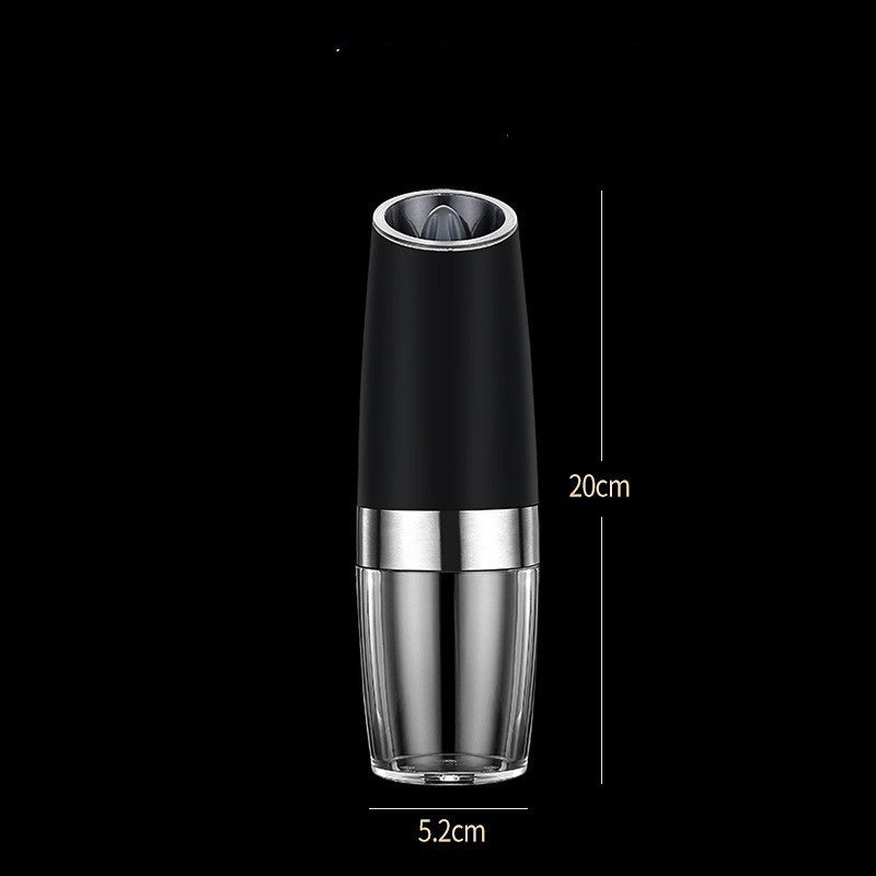 Juego de molinillo eléctrico recargable de pimienta y sal, con una sola mano, no necesita batería, molinillo automático con grosor ajustable, luz LED recargable.