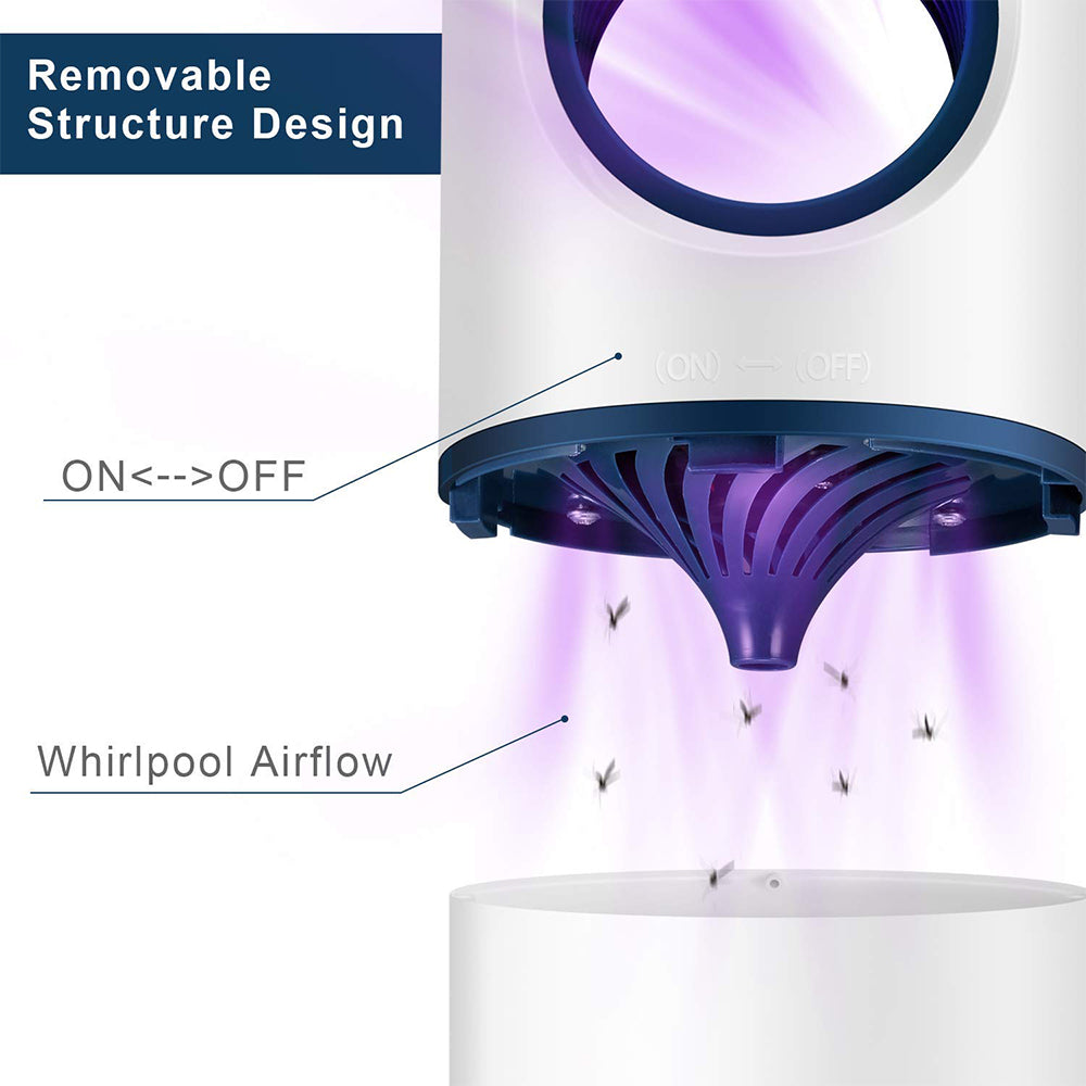 Lámpara fotocatalítica antimosquitos de ojo pequeño USB para embarazadas, silenciosa, de succión LED