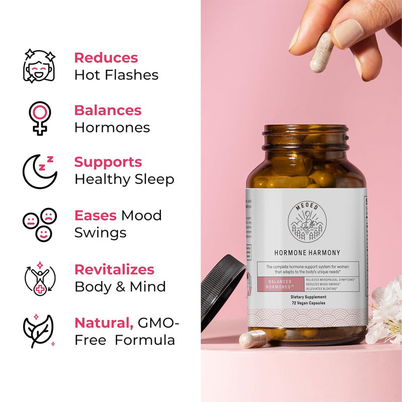 Cápsulas femeninas de vitaminas y hormonas