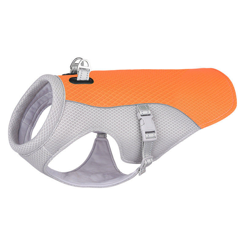 Chaleco refrigerante para perros de verano, resistente al calor, ropa fresca para perros, transpirable, protección solar para perros pequeños y grandes, para paseos al aire libre