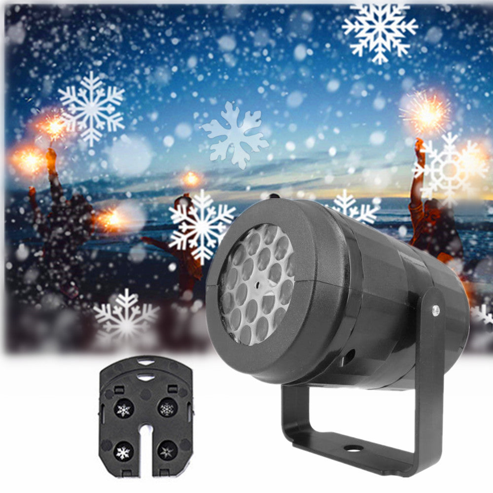 Luces de Navidad Proyector de Nieve Luces de Fiesta LED Proyector Giratorio de Copos de Nieve Iluminación de Escenario de Navidad Patrón de Navidad al Aire Libre Iluminación de Vacaciones Jardín Decoración de Navidad