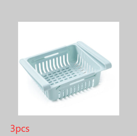 Cesta telescópica para refrigerador, cajón de almacenamiento para refrigerador, caja de conservación de frescura, caja de congelación, estante de almacenamiento