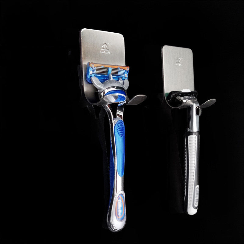 Stainless steel wall-mounted razor rack