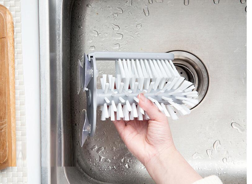 Cepillo creativo de succión para vasos, cepillo de limpieza de vidrio, cepillo giratorio para vasos de cocina, cepillo para tazas de té, cepillo para vasos