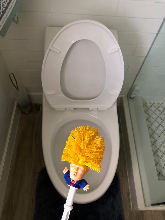Cepillo de inodoro divertido de Donald Trump