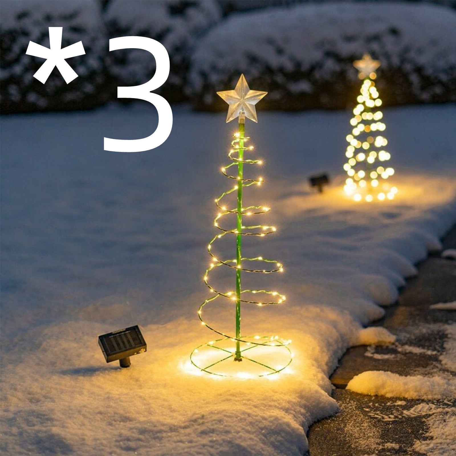 Decoración de árbol de Navidad, iluminación para patio exterior