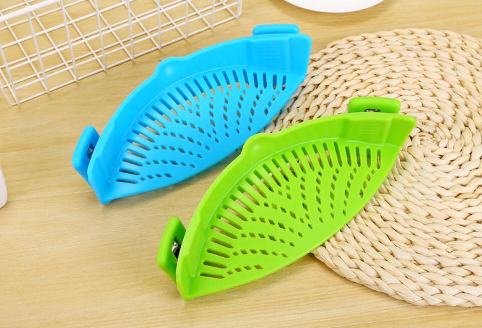 Embudo colador de aceite de silicona para ollas y sartenes, colador creativo para lavar arroz para escurrir líquidos, se adapta a todos los tamaños de ollas