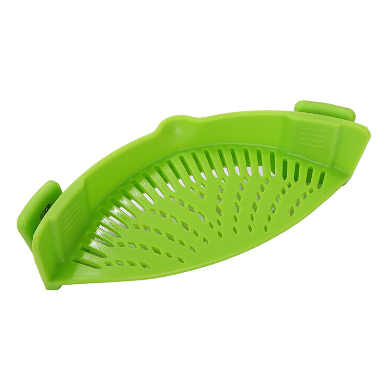 Embudo colador de aceite de silicona para ollas y sartenes, colador creativo para lavar arroz para escurrir líquidos, se adapta a todos los tamaños de ollas