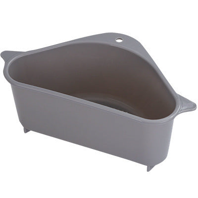 Estante de almacenamiento triangular multiusos para fregadero de cocina, estante de drenaje de esponjas para lavar platos