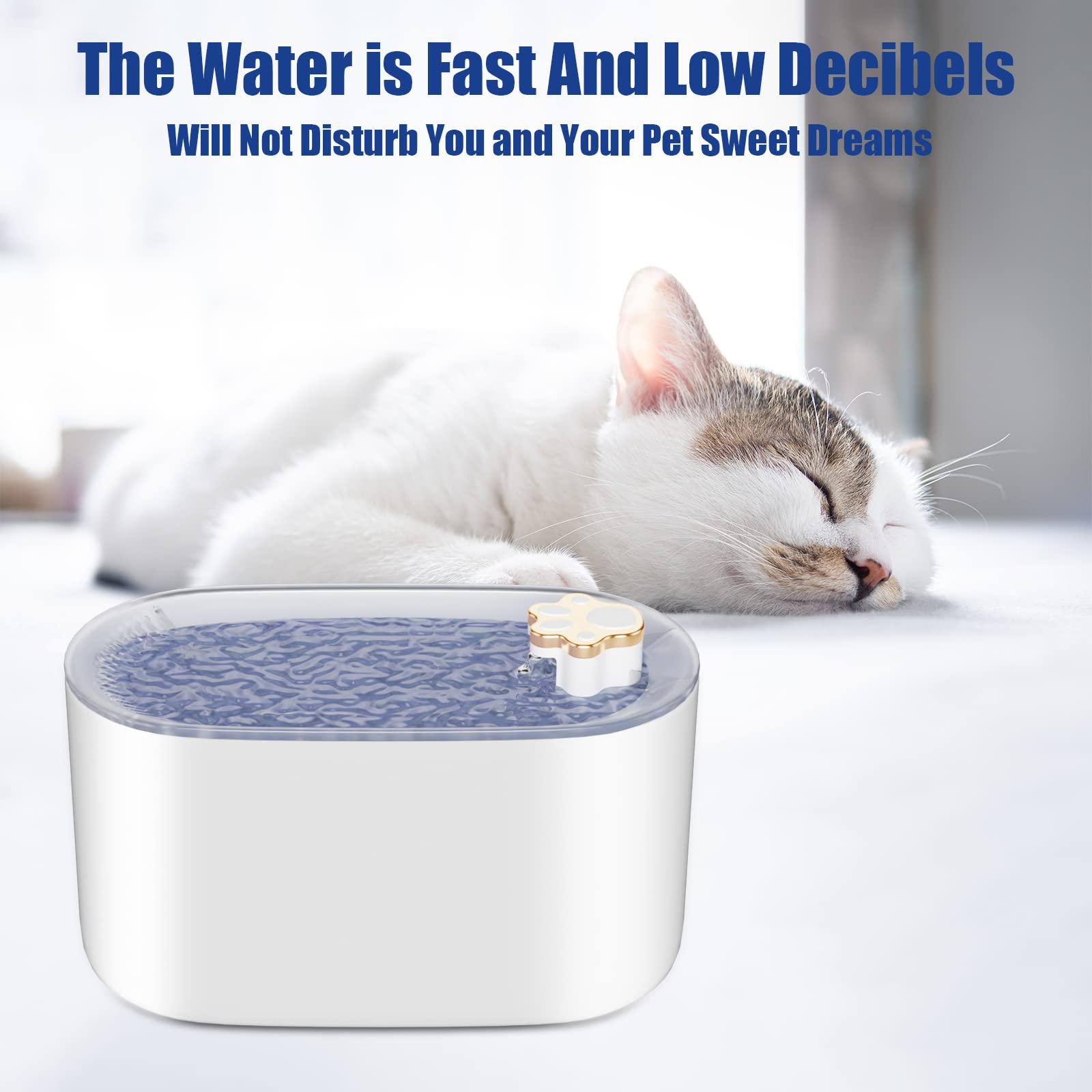 Filtro para fuente de agua para gatos de 3L, bebedero automático para perros y gatos, dispensador de agua para mascotas ultrasilencioso con luz LED, productos para mascotas