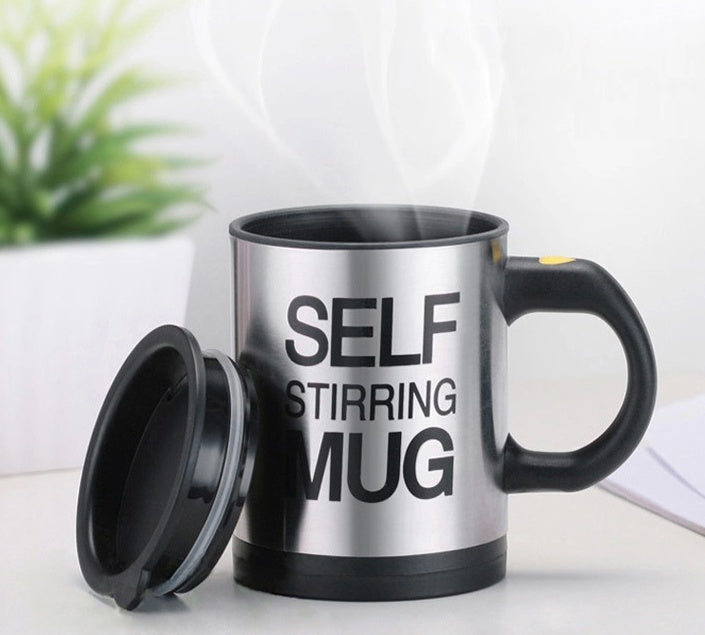 Vaso Mezclador Automático Taza Eléctrica Perezosa de Acero Inoxidable Taza de Café Eléctrica Giratoria
