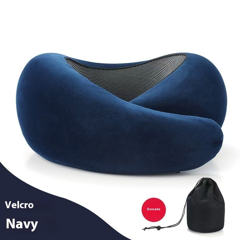 Almohada de viaje para el cuello de espuma viscoelástica suave, en forma de U, soporte ajustable, para dormir cómodamente en avión, coche, oficina, para la siesta
