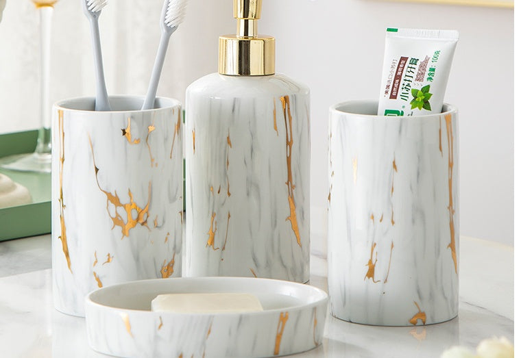 Kit de lavado de mármol de cerámica para baño