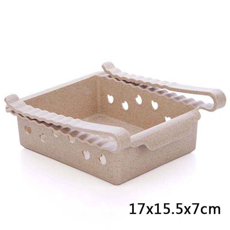 Estante colgante de plástico para nevera, para almacenamiento de utensilios de cocina