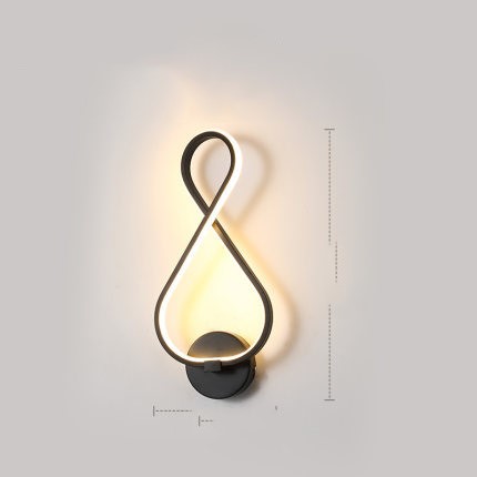 lámpara de pared LED minimalista nórdica para dormitorio/cabecera