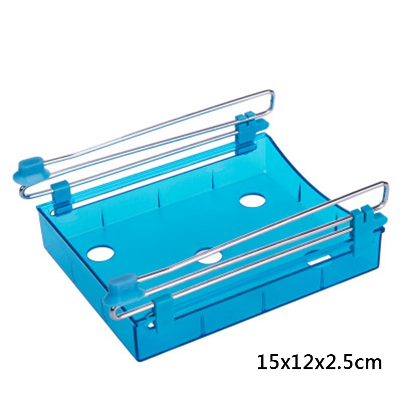 Estante colgante de plástico para nevera, para almacenamiento de utensilios de cocina