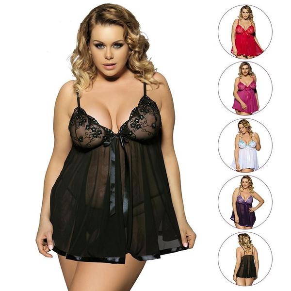 Lencería Sexy para Mujer Talla Grande 6XL Pijama Camisón