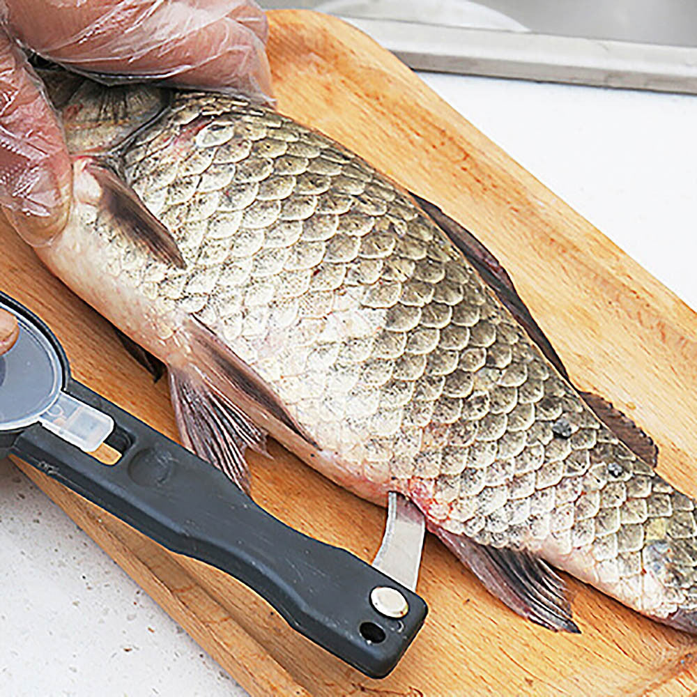1 unidad de práctico quit escamas de pescado, descalcificador de plástico, raspador de limpieza, pelador de frutas y verduras para cocina, accesorios de raspador útiles