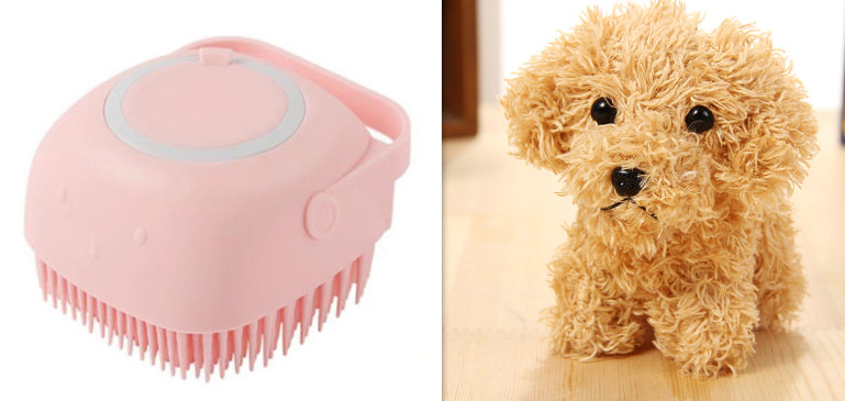 Cepillo de baño de silicona caliente para perros de Amazon Pet Products