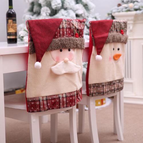 Juego de sillas de Navidad de alta calidad, artículos navideños, mesa decorada, gorro de Navidad en grandes cantidades