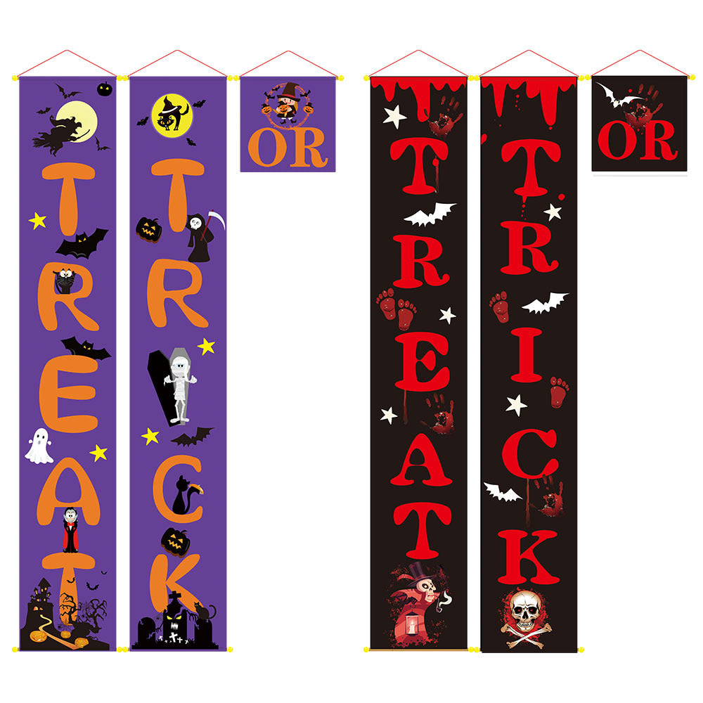 Bandera de decoración exterior de Halloween, coplas de Halloween