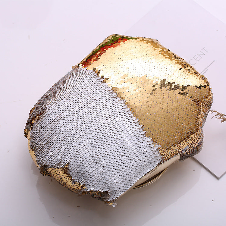 Bolsa de cosméticos con diseño de lentejuelas de sirena, estuche de maquillaje con cordón, organizador de maquillaje de viaje para mujer, bolsa de almacenamiento, neceser de aseo