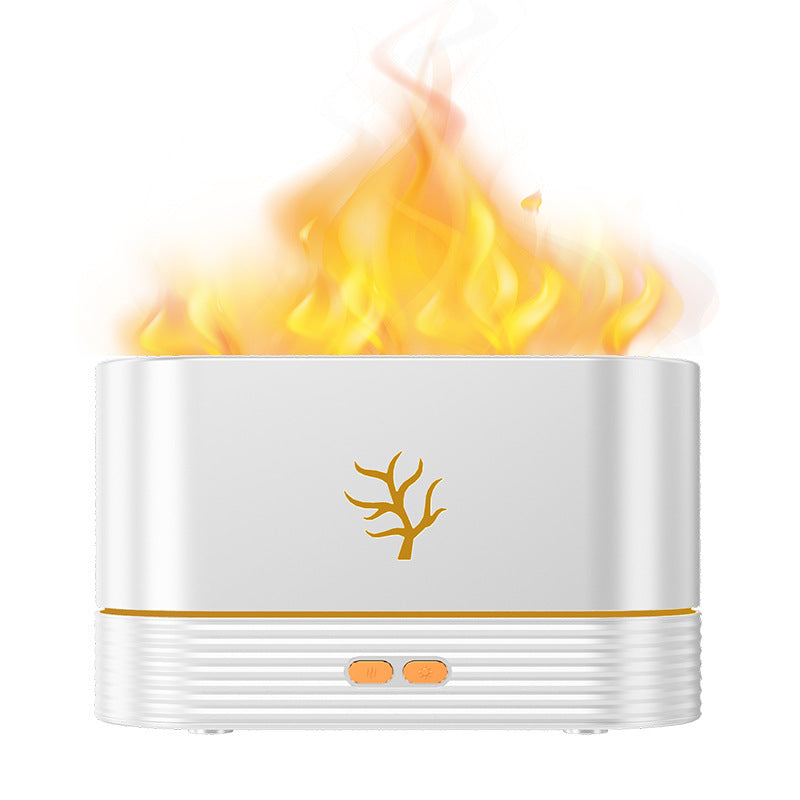 Difusor de aroma de llama, humidificador de aire, vaporizador ultrasónico de niebla fría, lámpara de llama de aceite esencial LED, difusor
