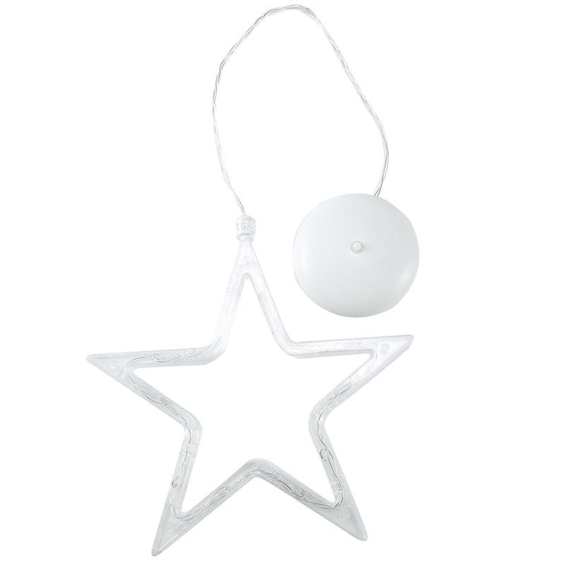 Candelabro LED de ventosa de Navidad, luces de Papá Noel, alce, muñeco de nieve, lámparas decorativas para ventanas de fiestas, funciona con pilas