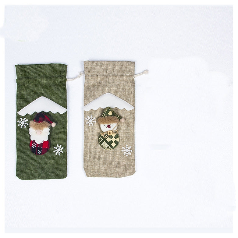 Decoraciones Navideñas Calcetines Navideños para Botellas de Vino