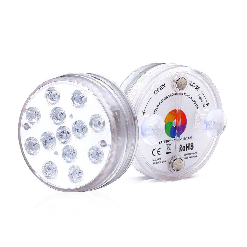 13 luces LED sumergibles para piscina, jardín, fuente, baño, lámpara subacuática impermeable IP68 con ventosa y control remoto RF