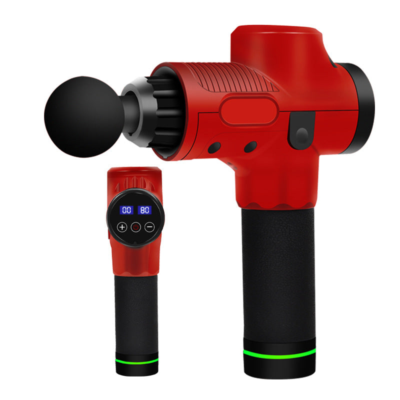 Pistola de Masaje Corporal Eléctrica para Ejercitar Músculos y Fascia con Cabezales