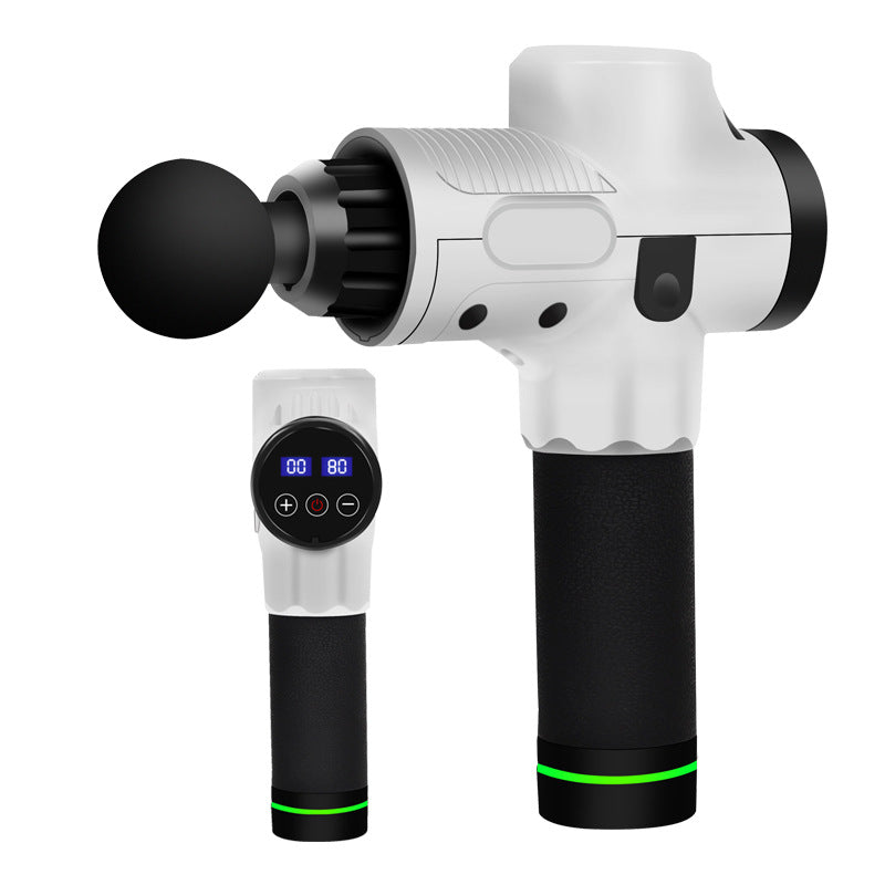 Pistola de Masaje Corporal Eléctrica para Ejercitar Músculos y Fascia con Cabezales