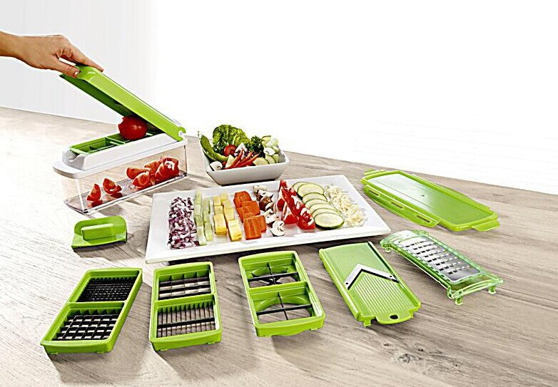 12 unids picador de verduras multifuncional mango rallador de alimentos picador de alimentos cortador de verduras dicer cortar utensilios de cocina