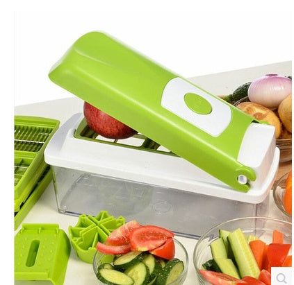12 unids picador de verduras multifuncional mango rallador de alimentos picador de alimentos cortador de verduras dicer cortar utensilios de cocina