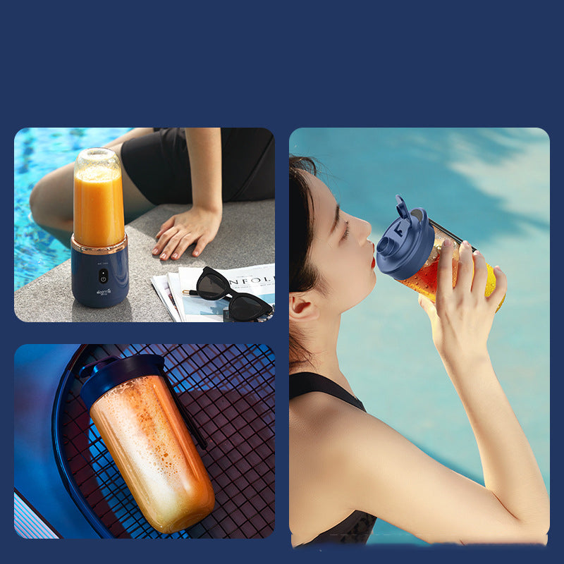 Mini licuadora portátil de 6 cuchillas, taza exprimidora, extractor de batidos, carga USB, exprimidor de frutas, licuadora, mezclador de alimentos, picadora de hielo, máquina exprimidora portátil