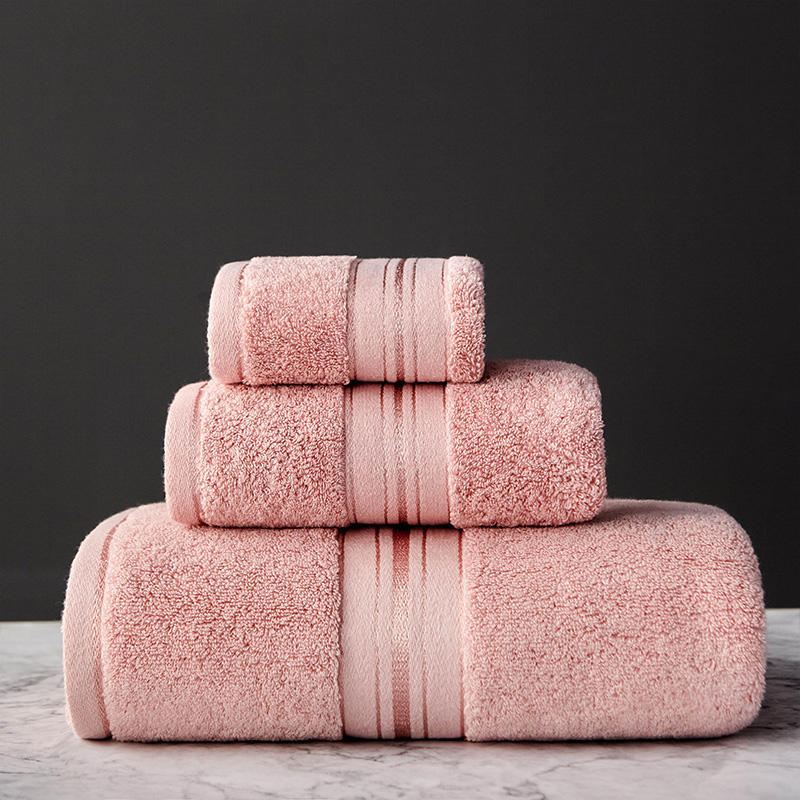 Juego de toallas de baño de algodón grueso de color puro Juego de toallas Aumento Toalla de playa de algodón puro Toalla de baño para salón de belleza