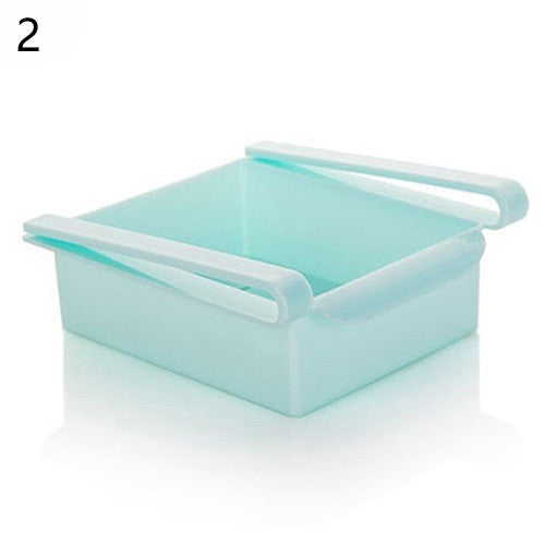 Estante colgante de plástico para nevera, para almacenamiento de utensilios de cocina