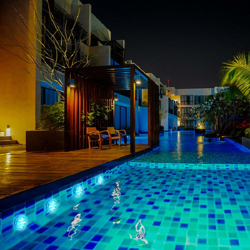 13 luces LED sumergibles para piscina, jardín, fuente, baño, lámpara subacuática impermeable IP68 con ventosa y control remoto RF