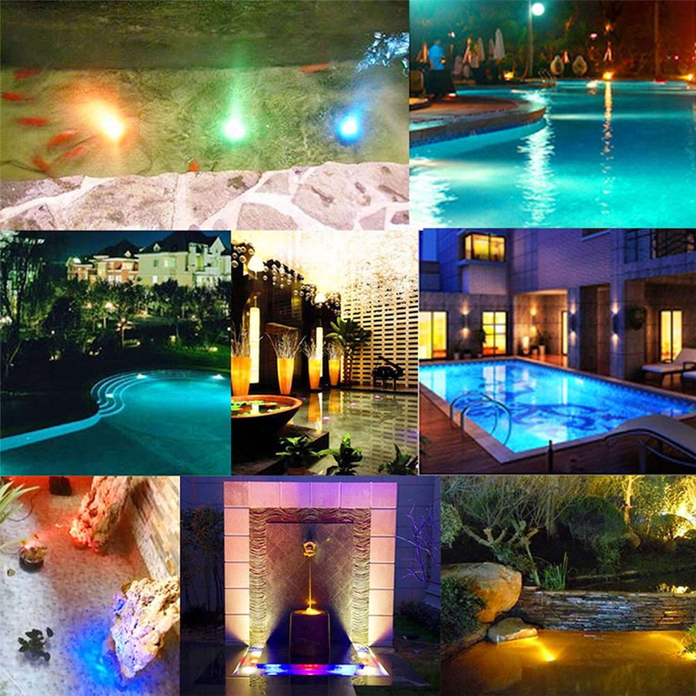 13 luces LED sumergibles para piscina, jardín, fuente, baño, lámpara subacuática impermeable IP68 con ventosa y control remoto RF