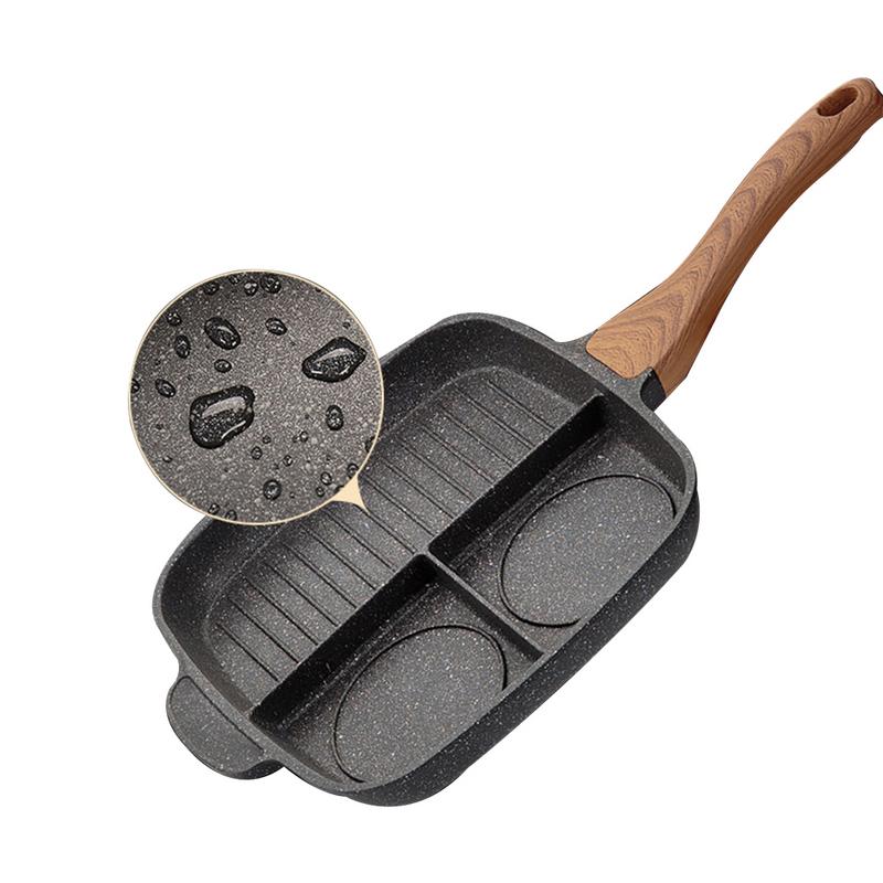 Maifanshi sartén para freír carne olla multifunción doméstica tortilla pan sartén cocina de inducción sartén antiadherente