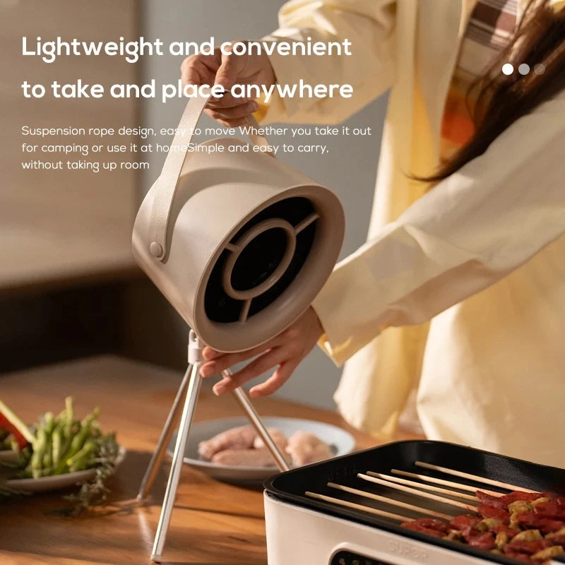 Nuevo extractor de humos portátil de escritorio, campana extractora de cocina pequeña, barbacoa, carga USB, campanas de cocina de escritorio, mini campana extractora de cocina, utensilios de cocina