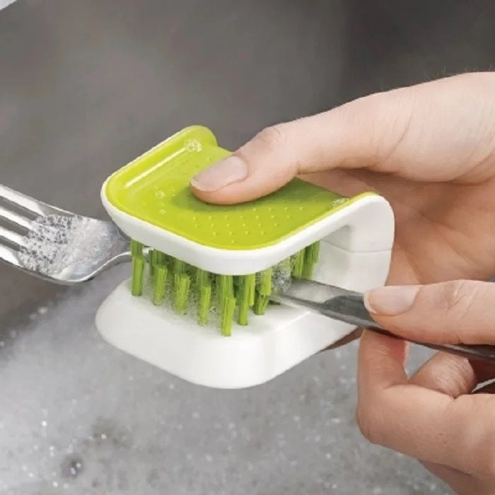 Cepillo de limpieza de cuchillos y cubiertos en forma de U, cepillos de limpieza para cocina, cepillo para fregar, lavado de cocina