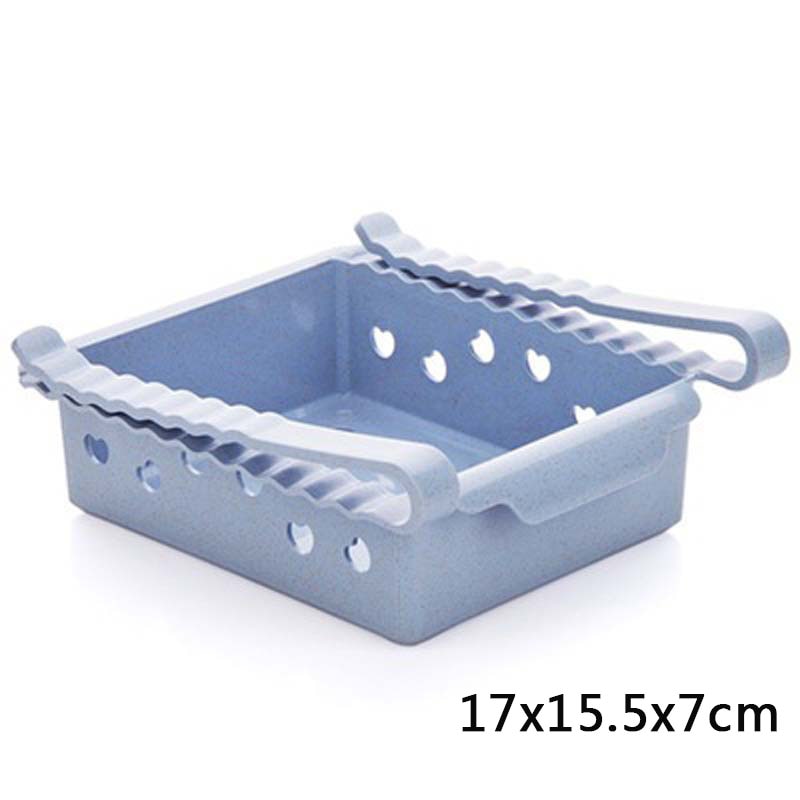 Estante colgante de plástico para nevera, para almacenamiento de utensilios de cocina