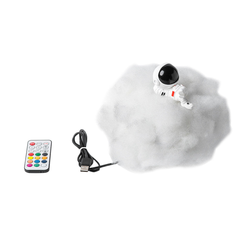 Lámpara LED Nube Colorida Astronauta con Efecto Arcoíris como Luz Nocturna Infantil, Regalo Creativo